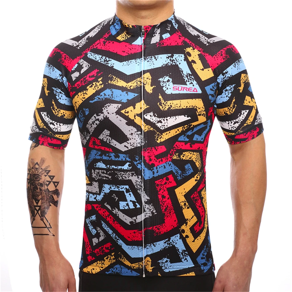 FUALRNY Cycling Jersey Mtb Bicycle Clothing Bike Wear Clothes Men snake skin Cycling Jersey Summer Mtb Jersey ciclismo Shorts