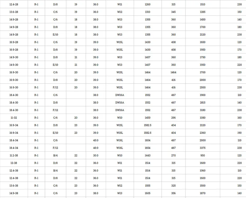 Chaoyang brand CB538 agricultural tractor 12.4-24 for farm tires