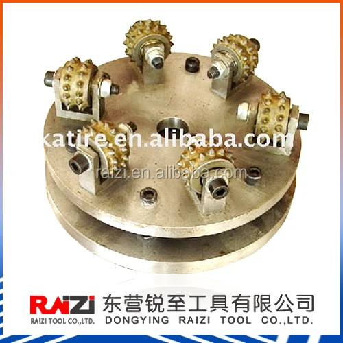 RAIZI coating removal and aggregate exposed 6 head/rollers rotary bush hammer for concrete