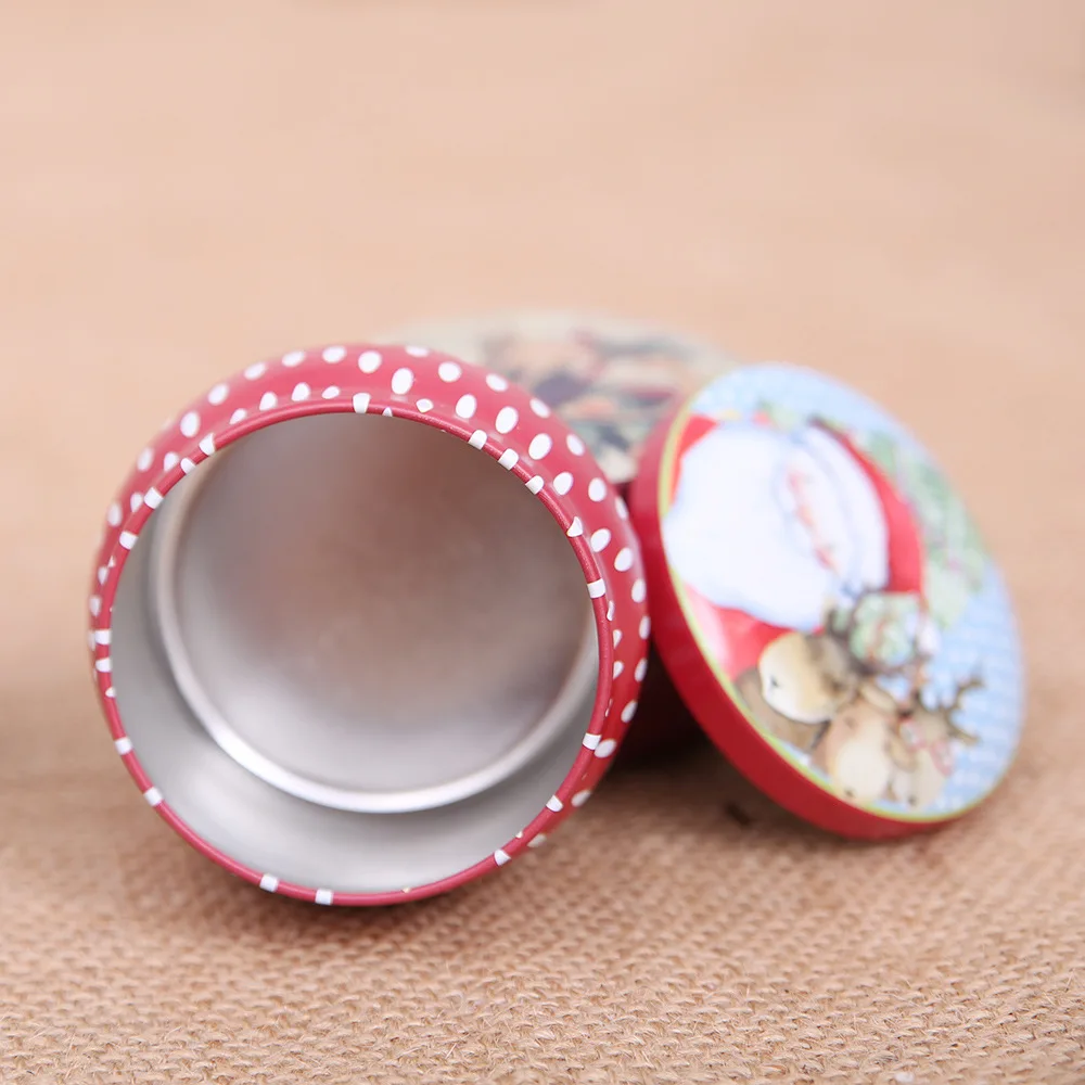 Christmas Decorations Santa Claus Snowman Iron Christmas Ball Pendant Gift Box Candy Jar