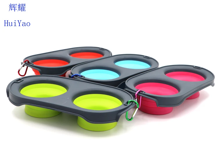 
hot selling pet double bowl pet food bowl 2 pet bowl 
