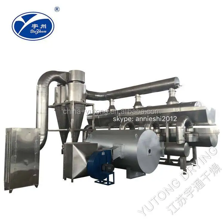 High Efficient Rectilinear Vibrate Fluid Drying Equipment for Potassium Aluminum Sulphate pellet/granules