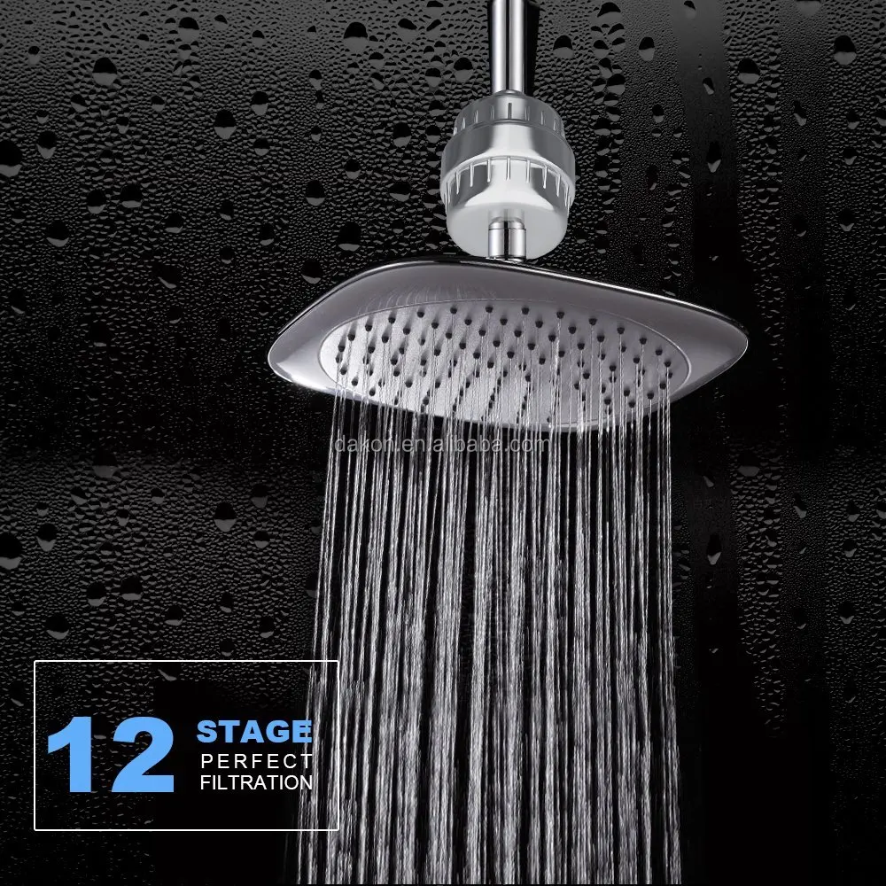 Shower Filter with Replaceable 12 STAGE Cartridges Shower Water Purifier Remove Chlorine, Heavy Metals and Water Impurities