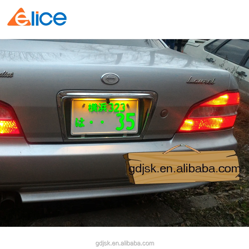 Black power coat licence plate frame for JAPAN cars and trucks