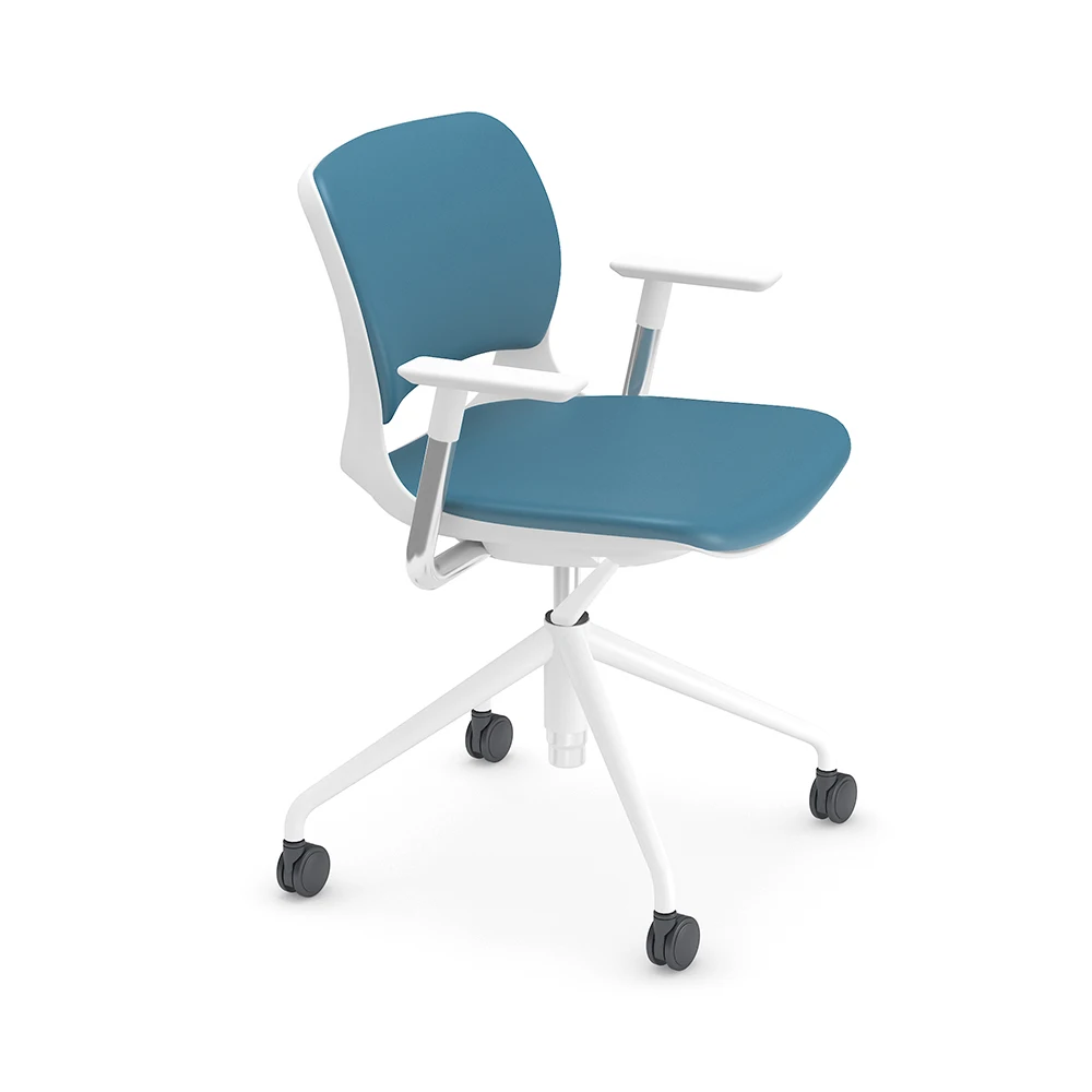 Средняя спинка черная кресло директора кожа с колесом для офиса