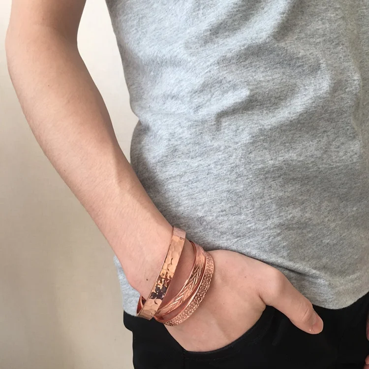 Guangzhou Sland wholesale Healing Bio health cuff jewelry  Pain Relief pure copper magnetic bracelet