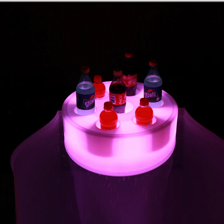 Alibaba Китай Наружные ip65 светящиеся 16 цветов Беспроводное управление Цветочные журнальные столики для ночного клуба