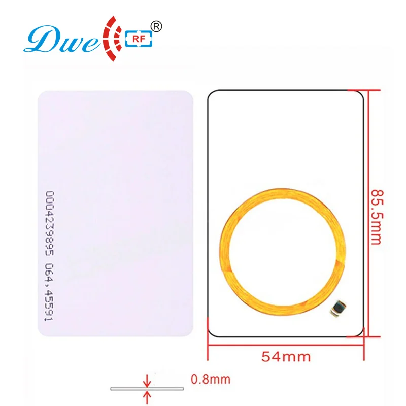 Недорогой Белый глянцевый ПВХ 125 кГц TK4100 контроль доступа бесконтактный считыватель RFID EMID-карта для игрового удостоверения