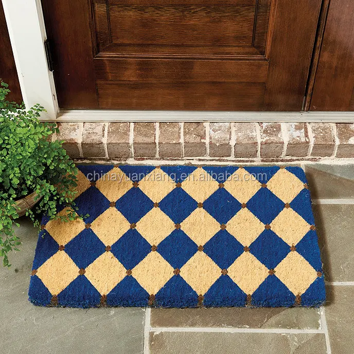Wholesale Welcome Entrance Outdoor Natural Coco Coconut Fiber Coir Door Mats