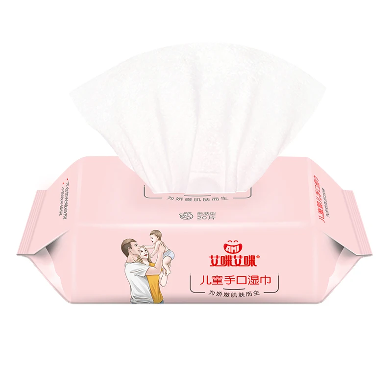 Free Sample Portable wipes 20 Pieces Suitable for infants and toddlers hot sell wet wipes 20pcs/pack