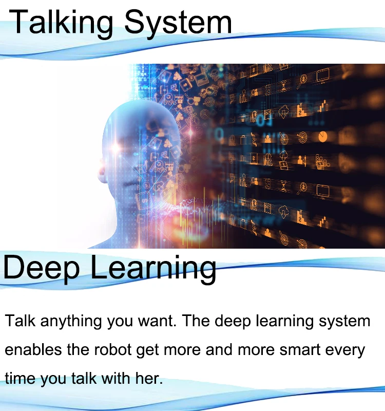 High quality multifunctional Artificial Intelligent Humanoid Service Robot For Manneqiuns or Cloth Models / Language Sparring