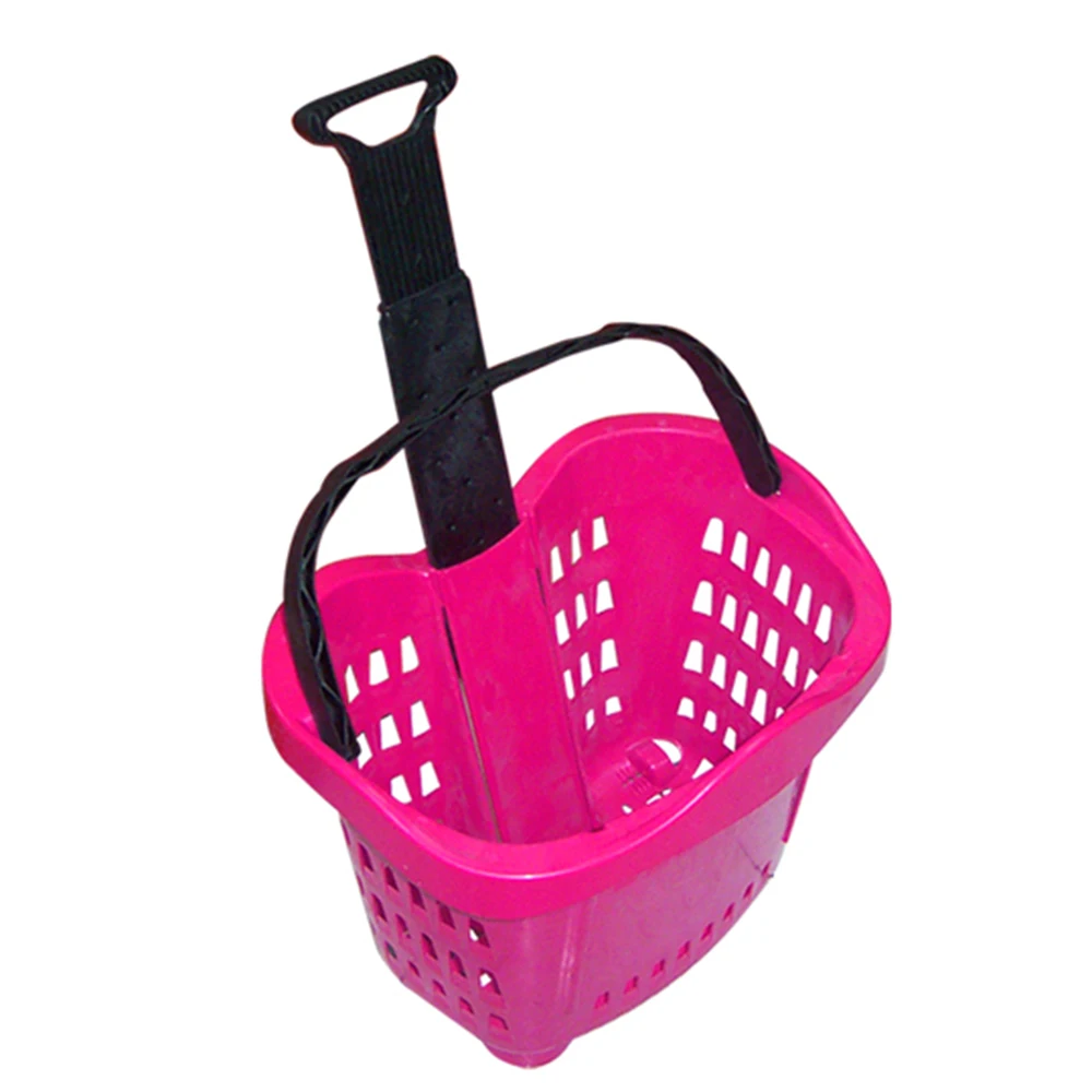 The Most Competitive Price Wholesale 55 Liter Big Plastic Shopping Basket Cart With Wheels