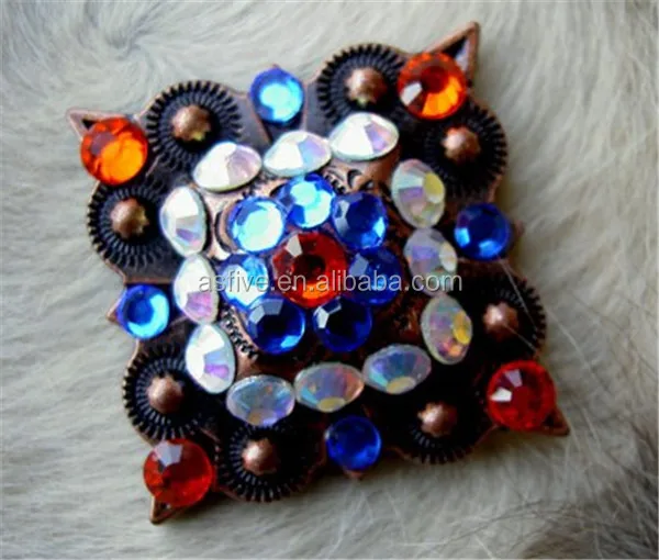 Square western conchos belt conchos for horse belts