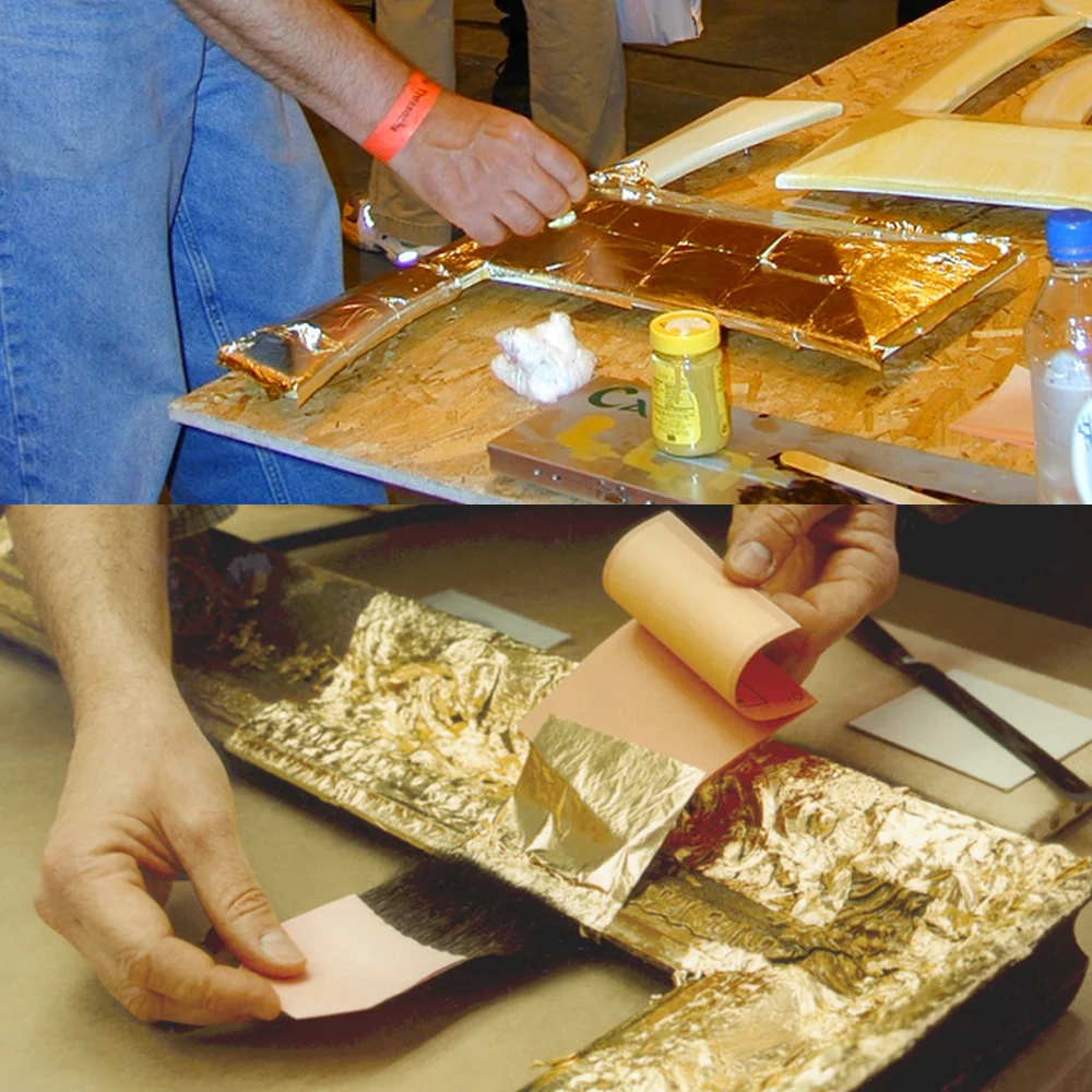 Genuine Real gold leaf Foil Paper Decor for Art wholesale 25 Sheets Facial Cosmetic 22 k Gilding and Decoration Gold Sheet