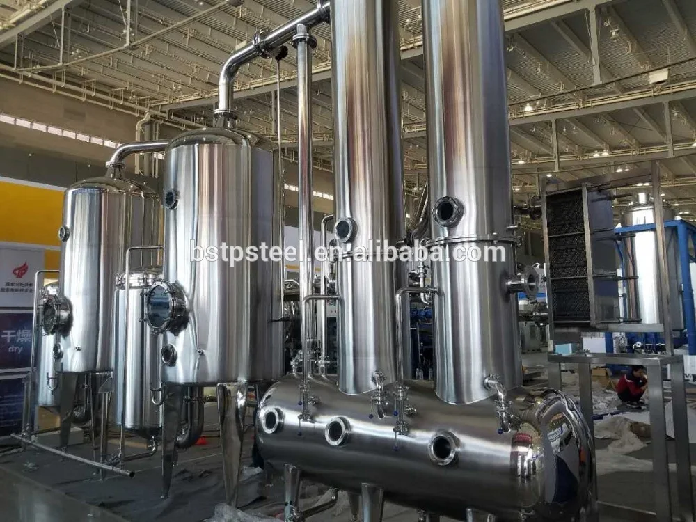 Stainless steel industrial single effect vacuum evaporator machine