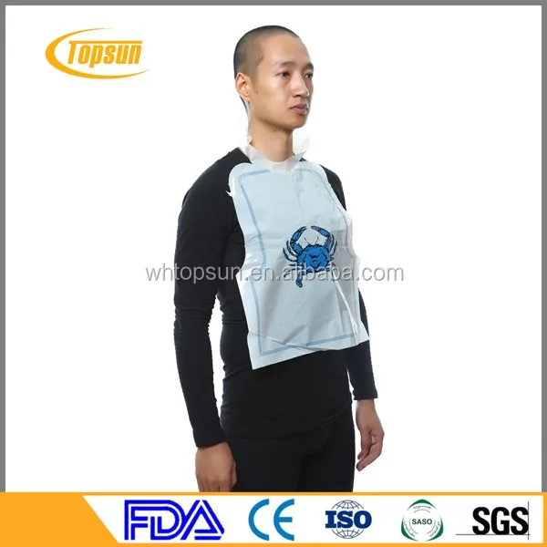 One time use disposable waterproof kitchen LDPE plastic restaurant pe adult bib