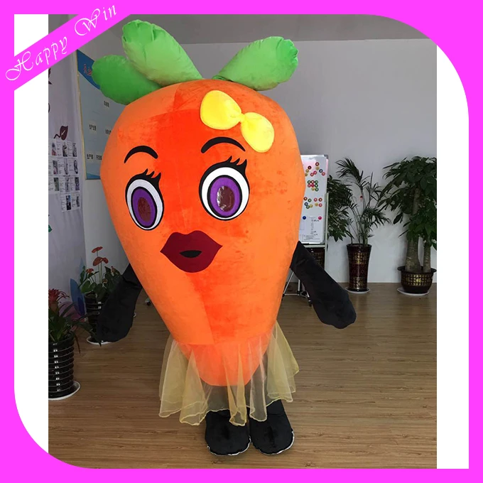 Customized softy inflatable plush carrot mascot costumes advertising carrot walking costumes for sale