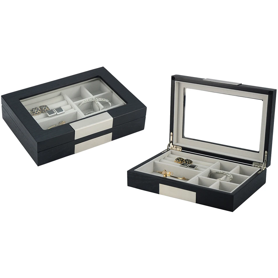 Коробка для хранения деревянных колец и запонок, 16 пар