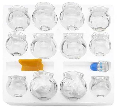 
OCELL Thick Glass Fire Cupping Hijama for Body Health Set 