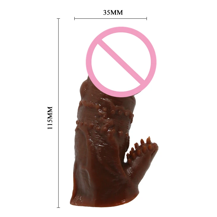 Brown Penis Sleeve Penis Extender Cock Sheath Sleeve