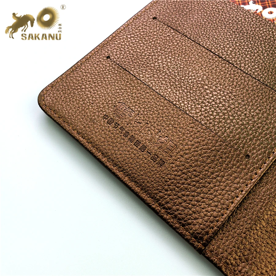 customized PU leather car manual folder