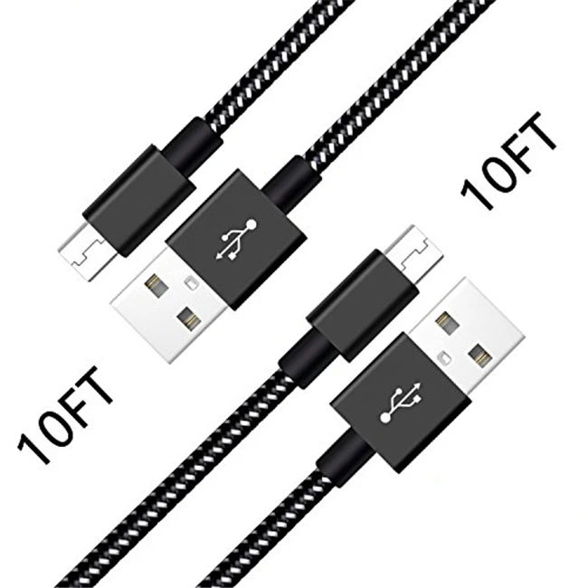 1 фут микро USB кабель 2 0 быстрый и прочный нейлоновый плетеный без спутывания Micro usb для