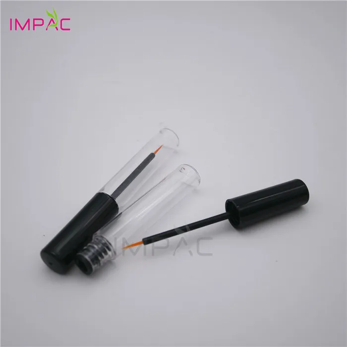 small fancy makeup cylinder clear plastic empty eyeliner bottle 4ml