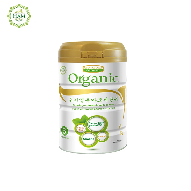 Healthy organic growing-up formula milk powder