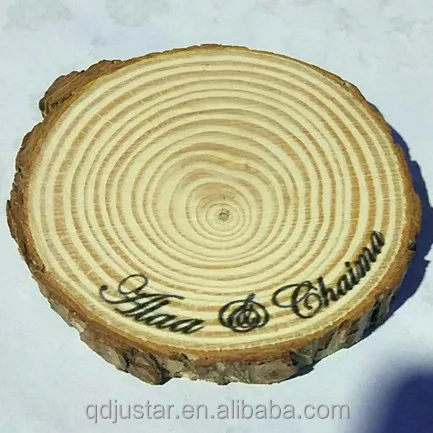 China hademade art crafts print on the wooden slices