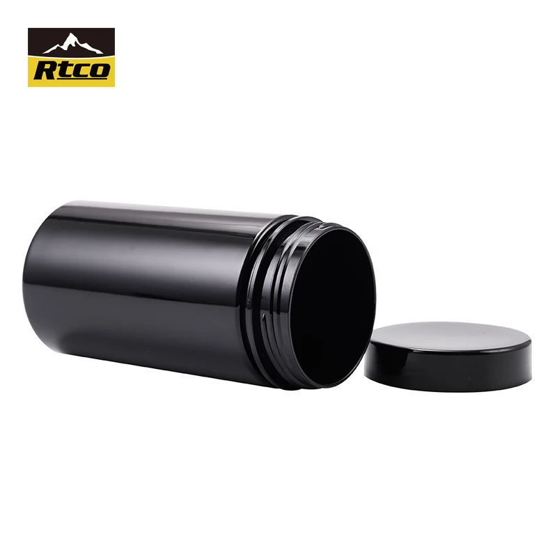 RTCO BPA Free Black Pet Plastic Container For Protien Powder