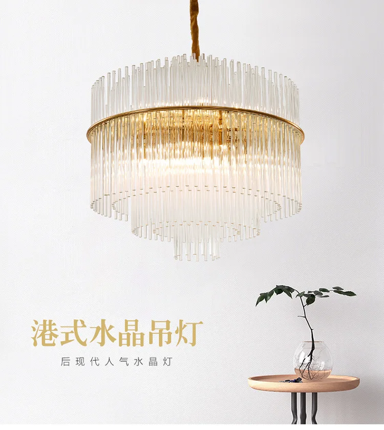 Modern White Glass Tube Crystal Chandeliers For Hotel Luxury Wedding Decoration Ceiling Hanging