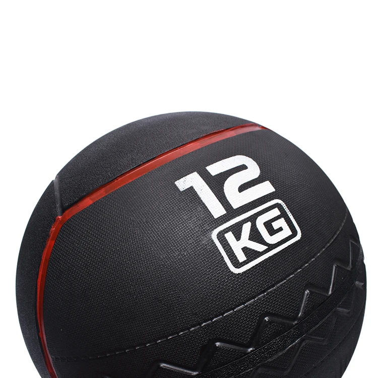 Wholesale Strength Training 3 To 45Kg Black Gym Rubber Medicine Ball