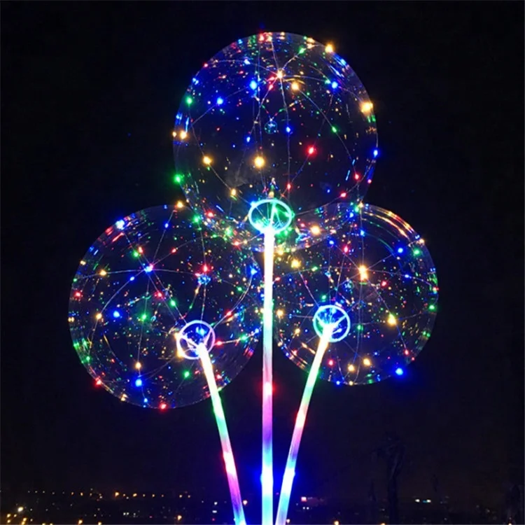 
TF New design 18 Inch LED TPU clear bobo balloon bubble ballons with Led string lights CE EN71 certificate led balloons light 