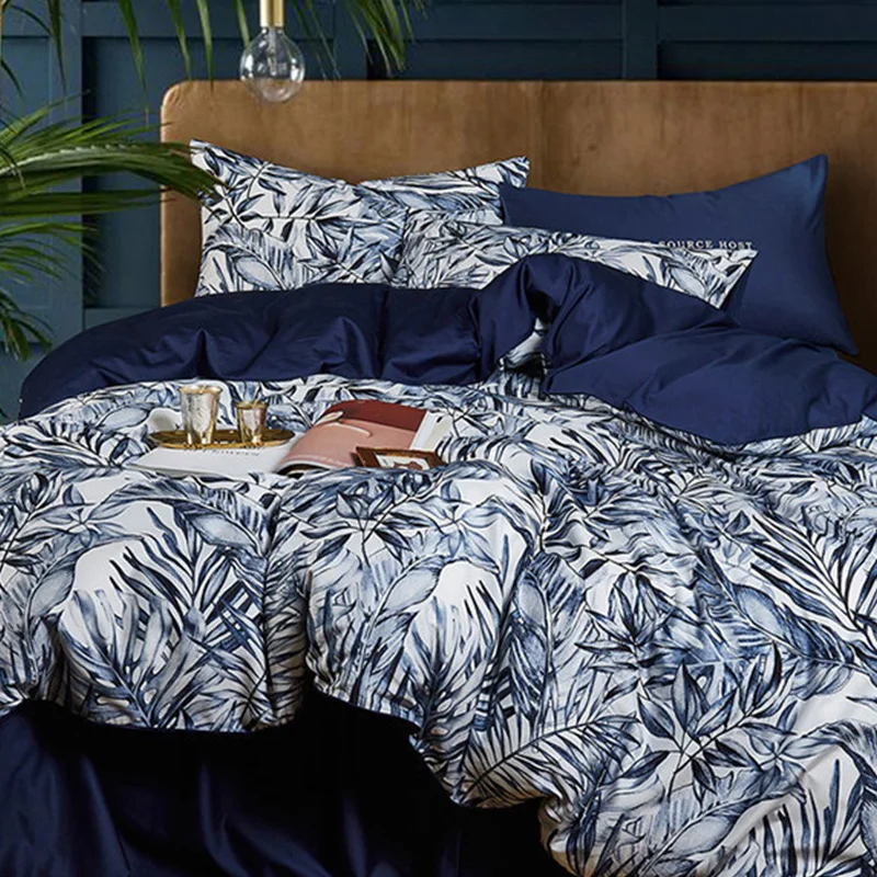 60S combed 100% egyptian cotton luxury home duvet cover 3d digital printed bedding sheet sets