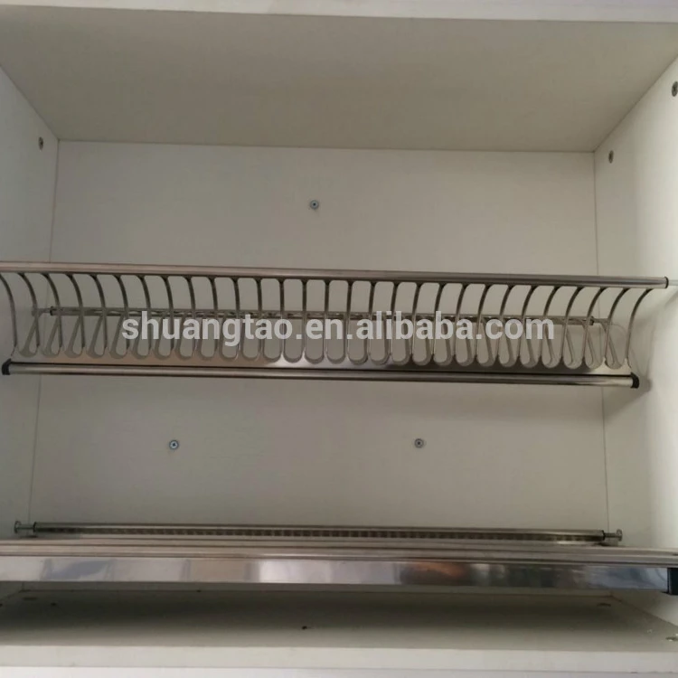 ISO kitchen stainless steel dish rack, kitchen wall dish rack of Guangzhou manufacturer