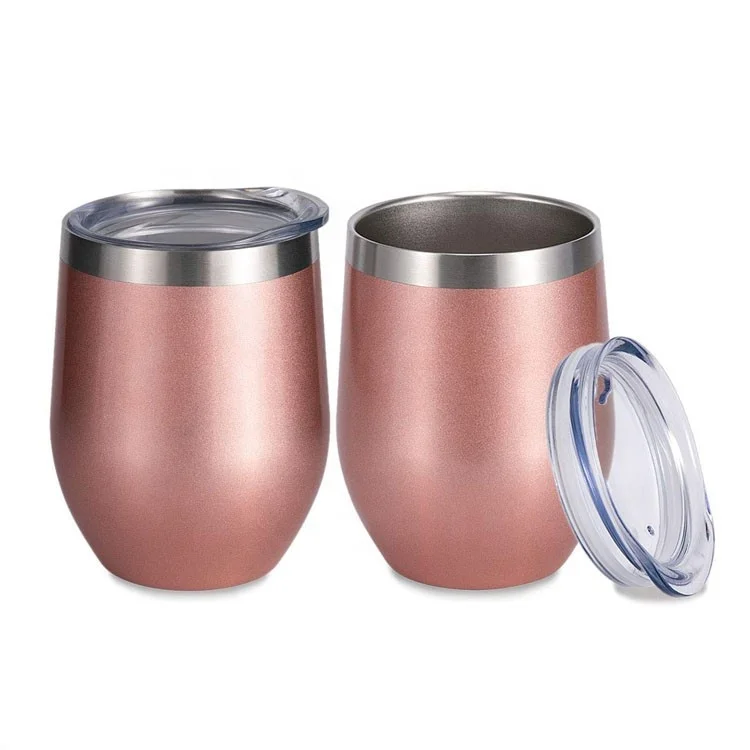 12Oz Double Wall Vacuum Insulated Insulated Stainless Steel Coffee Travel Mugs With Sliding Lid
