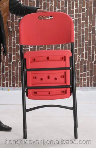 outdoor leisure red color garden chair home folding garden modern plastic chair