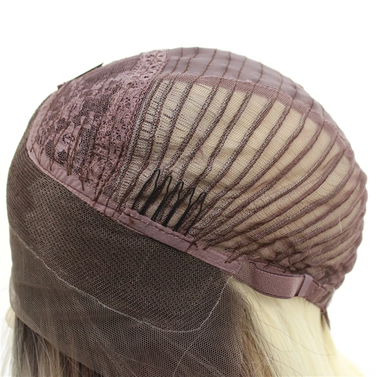 Silky Straight Brown to Blonde 2T Ombre Synthetic Lace Front Wig for Women