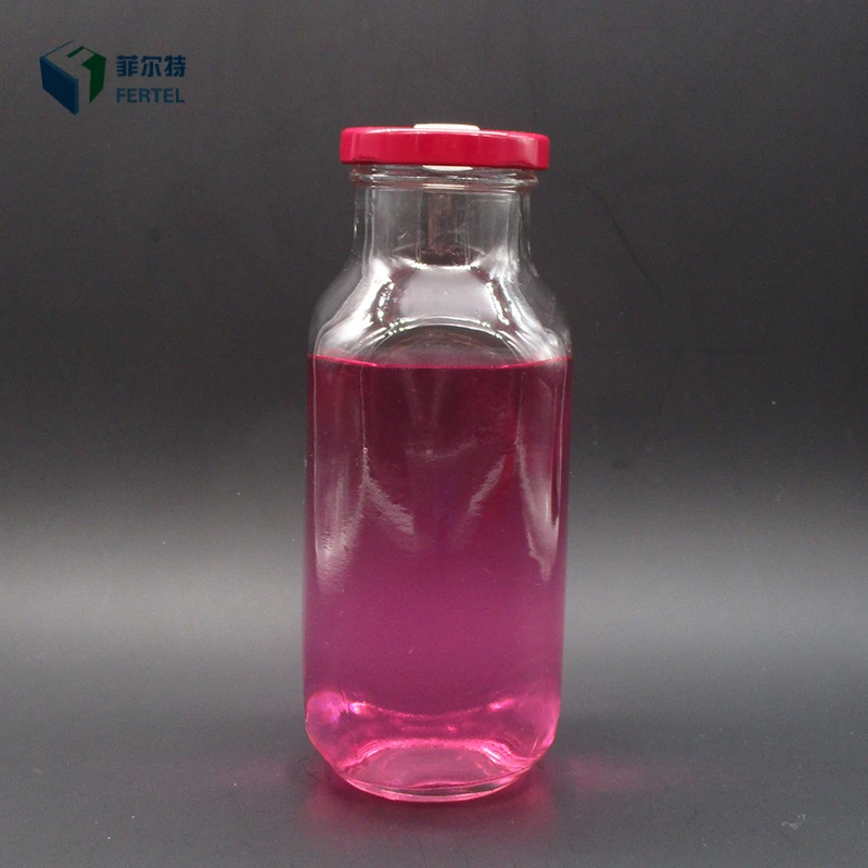 
High quality 360ml 12oz square dairy glass milk bottle with screw cap wholesale xuzhou manufactory 
