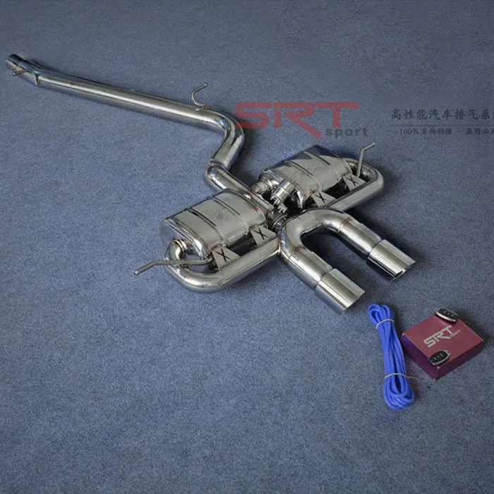 super racing tailpipe flexible exhaust pipe for Volkswagen Golf 7R exhaust tip cat back with quad double tip