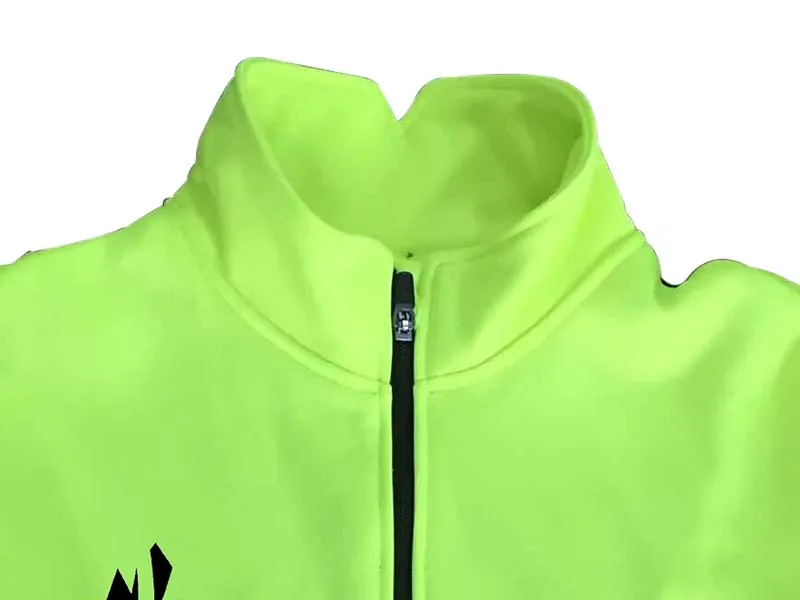 Wholesale  Bike  Jacket   Customized Fluorescence Green Color Bicycle Jacket Outdoor  Cycling Jacket