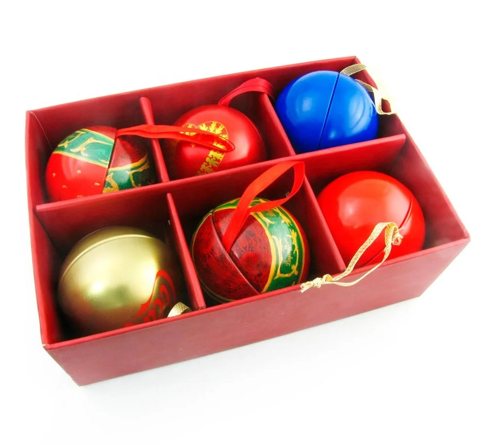Wholesale Hot Sale Ball Shape Tin Box for Christmas Gift Candy Metal Wrap Eyelash Round Shape Tin Box