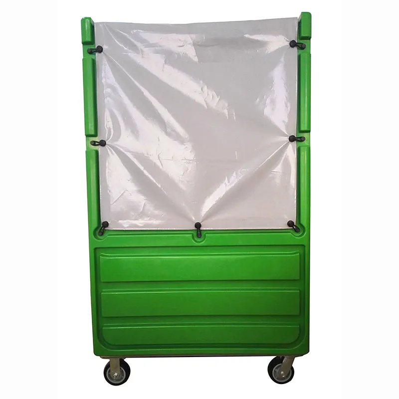 Hotel laundry linen trolley plastic bulk cage trolley laundry truck