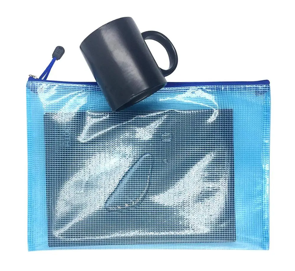 Unionpromo Custom Printed Office PVC File Folder File Wallet Zipped Lock Document Bag