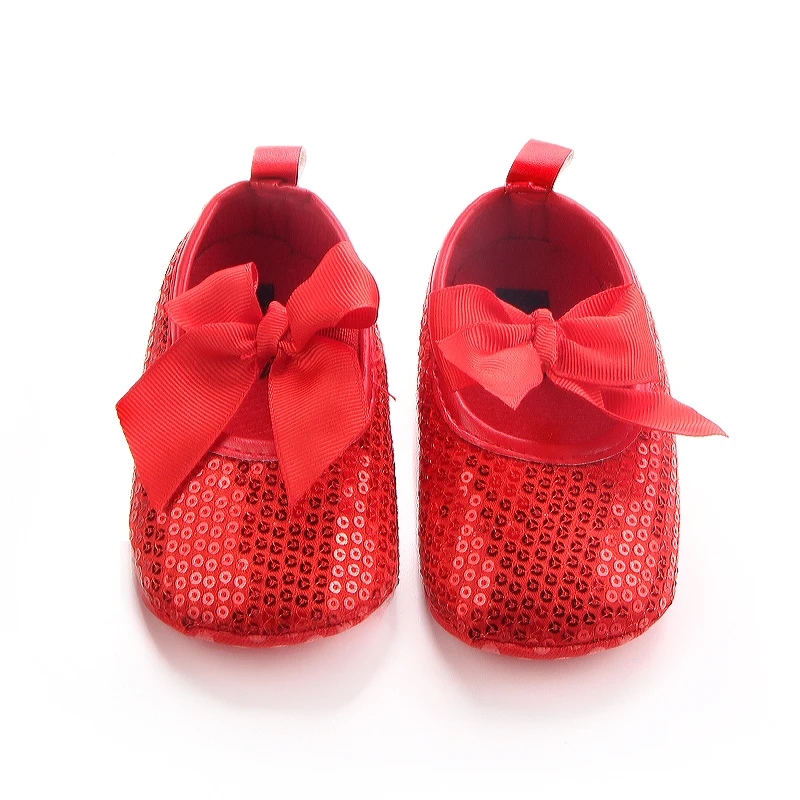 Wholesale 8 colors soft sole bling sequins baby girl shoes