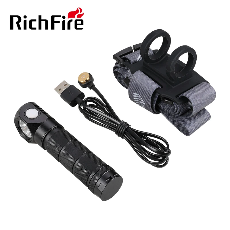 Суперъяркий Водонепроницаемый светодиодный фонарик RichFire с usb, 200 метров, фонарик для кемпинга на открытом воздухе