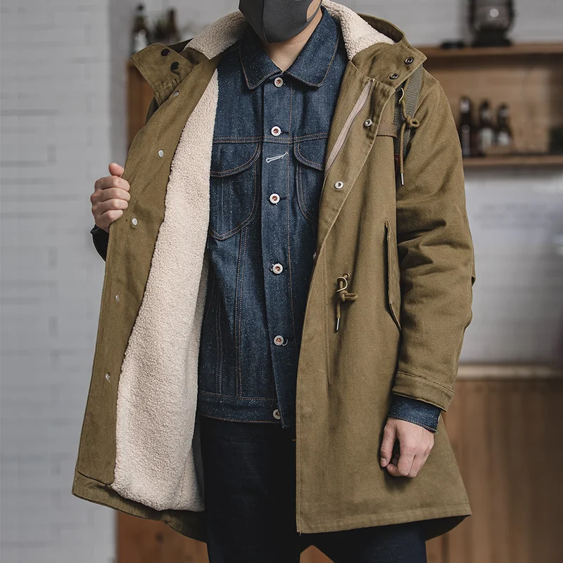 OEM custom m51 hooded sherpa fleece lining long camel men winter parka, turkey military parka