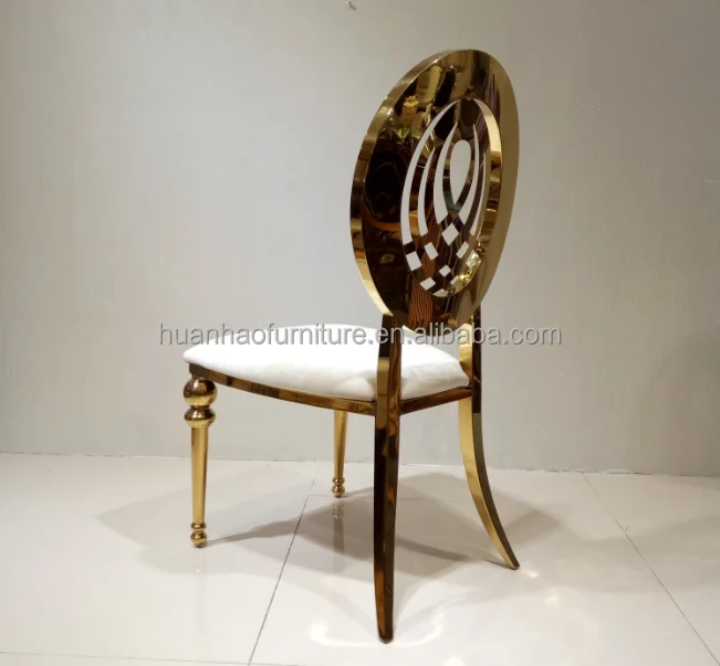 cheap best gold metal stainless steel ghost chairs for wedding reception