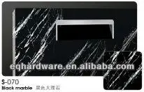 Modern Stainless Steel Kitchen Marble Black Cabinet Inox Door