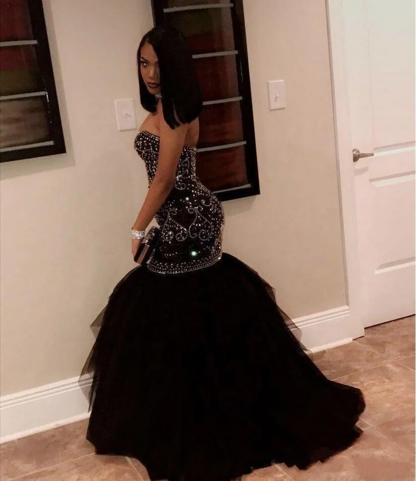 Dubai Heart Shaped Big Girl Sexy Crystal Evening Dress